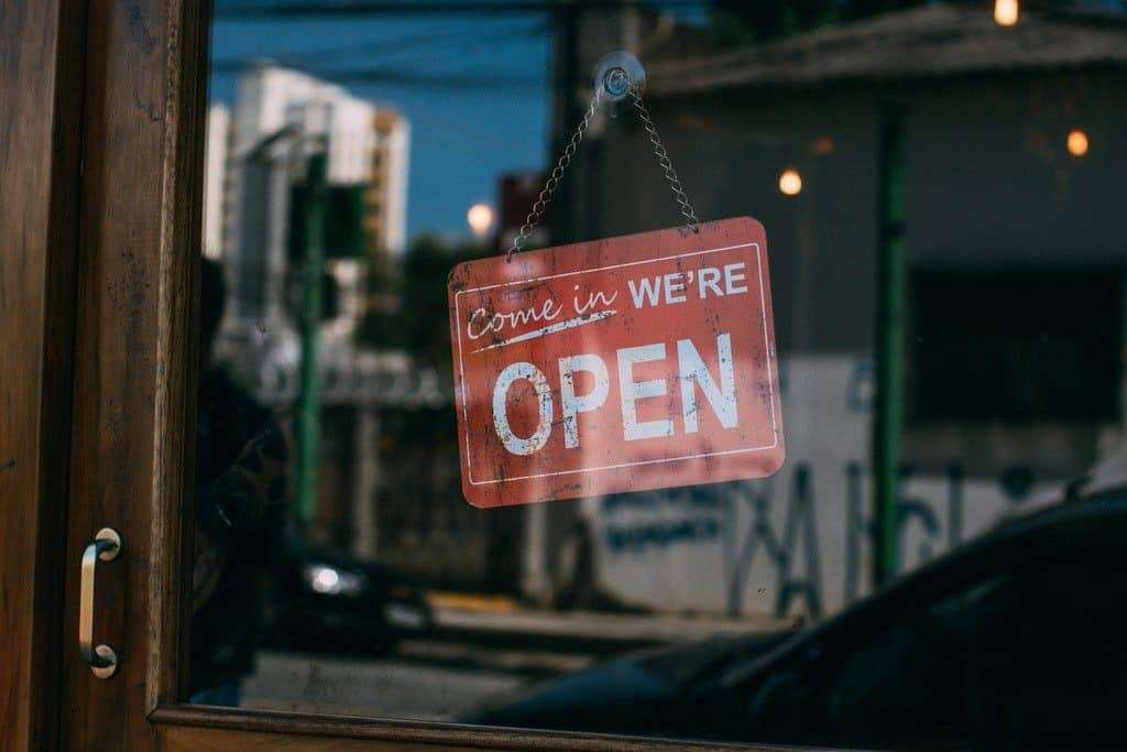This is an image of a Shop open sign how to conduct market research for a new business by Octopus Intelligence Solve problems, isolate opportunities, manage risk and uncertainty with Competitive Intelligence and Competitor Insights. How to conduct competitive research. How to Keep Your Business Premises Looking Presentable