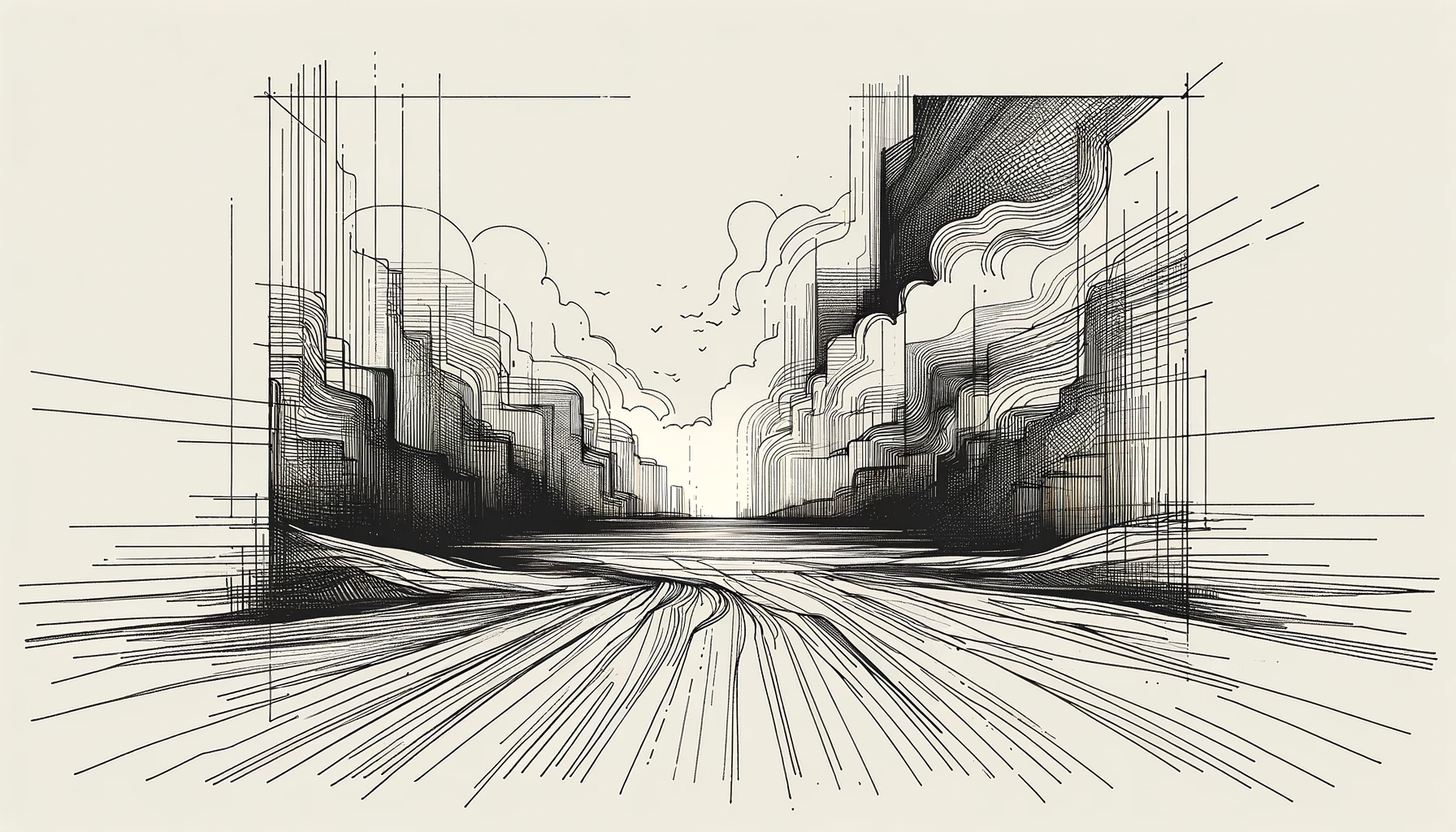 This is an image of A line drawing rough sketch in black and white portraying the concept of an unseen edge for an article called Learn the power of Competitive Intelligence The Unseen Edge by octopus competitive intelligence agency octopus competitor analysis research agency