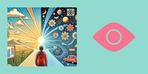 This is an image of lady looking back and forward for an article called More contrast between foresight and hindsight by AK Ford for Octopus competitive intelligence agency. What's next for DevOps over the next 5 years